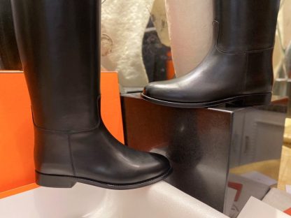  Hermes Women's Jumping Boot Kelly Long Boots CalfSkin #3339 - Image 7