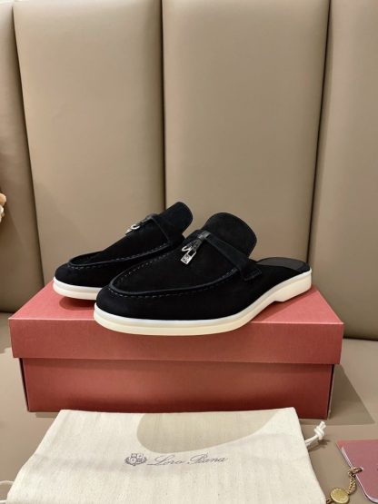  Loro Piana Babouche Charms Walk Moccasin Women's Slippers Suede #3167 - Image 7