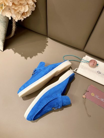  Loro Piana Babouche Charms Walk Moccasin Women's Slippers Suede #3164 - Image 3