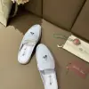 Loro Piana Babouche Charms Walk Moccasin Women's Slippers Suede #3163 - Image 5