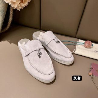 Replica Loro Piana Babouche Charms Walk Moccasin Slipper Women's Suede Loafer #3154