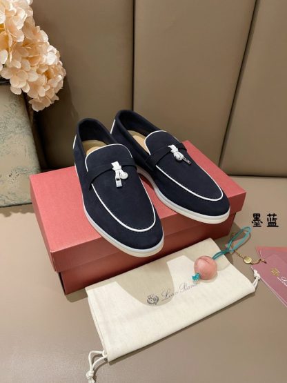  Loro Piana Summer Charms Walk Moccasin Women's Suede Loafer #3172 - Image 7