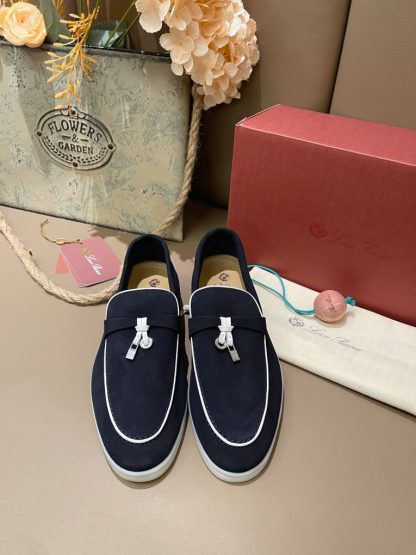  Loro Piana Summer Charms Walk Moccasin Women's Suede Loafer #3172 - Image 8