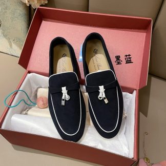 Replica Loro Piana Summer Charms Walk Moccasin Women's Suede Loafer #3172