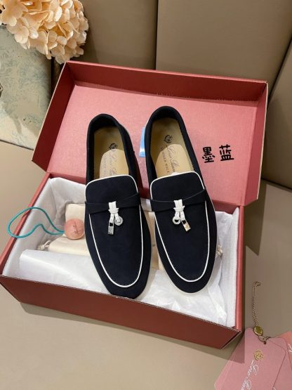 Replica Loro Piana Summer Charms Walk Moccasin Women's Suede Loafer #3172