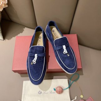 Replica Loro Piana Summer Charms Walk Moccasin Women's Suede Loafer #3171