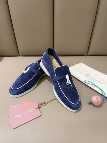  Loro Piana Summer Charms Walk Moccasin Women's Suede Loafer #3171 - Image 4