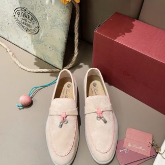 Replica Loro Piana Summer Charms Walk Moccasin Women's Suede Loafer #3173