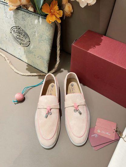 Replica Loro Piana Summer Charms Walk Moccasin Women's Suede Loafer #3173