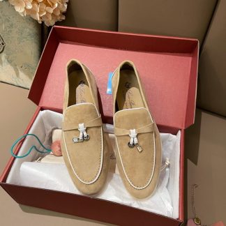 Replica Loro Piana Summer Charms Walk Moccasin Women's Suede Loafer #3173