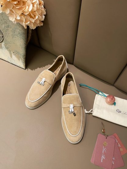  Loro Piana Summer Charms Walk Moccasin Women's Suede Loafer #3174 - Image 5