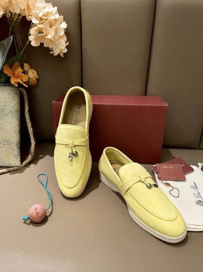  Loro Piana Summer Charms Walk Moccasin Women's Suede Loafer #3170 - Image 8
