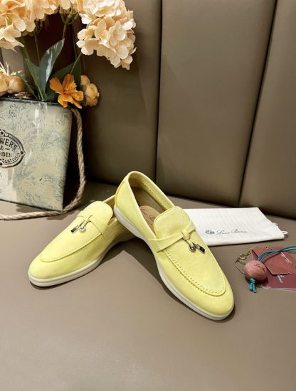  Loro Piana Summer Charms Walk Moccasin Women's Suede Loafer #3170 - Image 4
