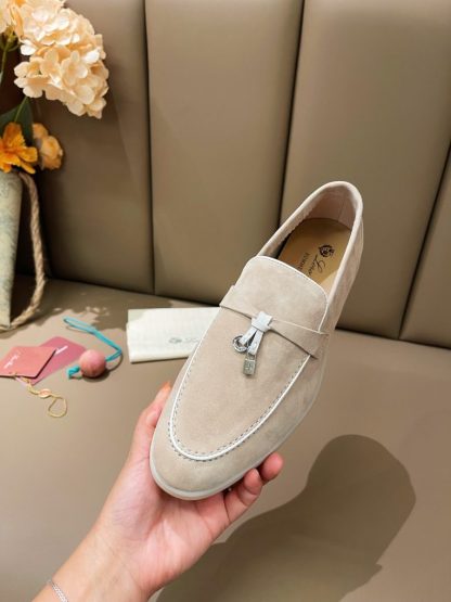  Loro Piana Summer Charms Walk Moccasin Women's Suede Loafer #3169 - Image 3