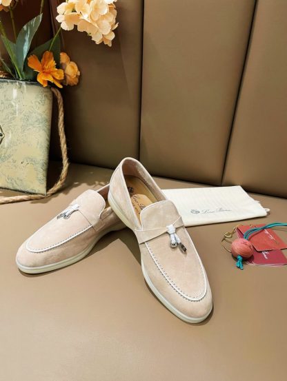  Loro Piana Summer Charms Walk Moccasin Women's Suede Loafer #3169 - Image 5