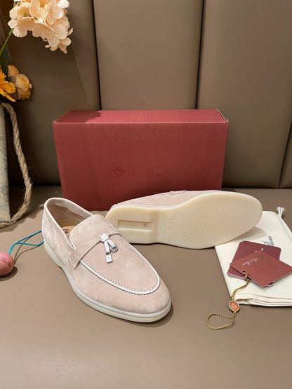  Loro Piana Summer Charms Walk Moccasin Women's Suede Loafer #3169 - Image 7