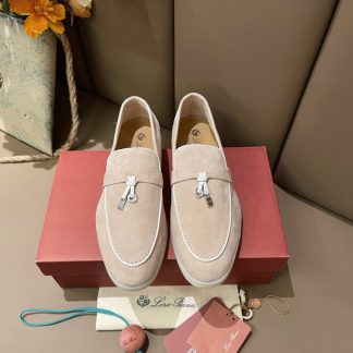 Replica Loro Piana Summer Charms Walk Moccasin Women's Suede Loafer #3169
