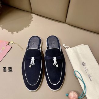 Replica Loro Piana Babouche Charms Walk Moccasin Slipper Women's Suede Loafer #3153