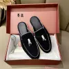  Loro Piana Babouche Charms Walk Moccasin Slipper Women's Suede Loafer #3153 - Image 2