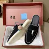  Loro Piana Babouche Charms Walk Moccasin Slipper Women's Suede Loafer #3153 - Image 9