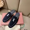  Loro Piana Babouche Charms Walk Moccasin Slipper Women's Suede Loafer #3153 - Image 8