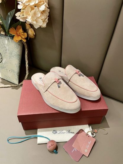  Loro Piana Babouche Charms Walk Moccasin Slipper Women's Suede Loafer #3152 - Image 7