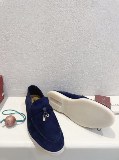  Loro Piana Summer Charms Walk Moccasin Women's Suede Loafer #3147 - Image 5