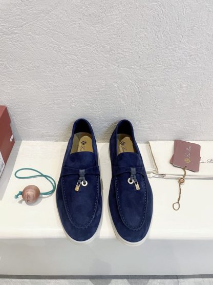 Replica Loro Piana Summer Charms Walk Moccasin Women's Suede Loafer #3147