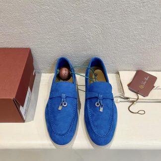 Replica Loro Piana Summer Charms Walk Moccasin Women's Suede Loafer #3146