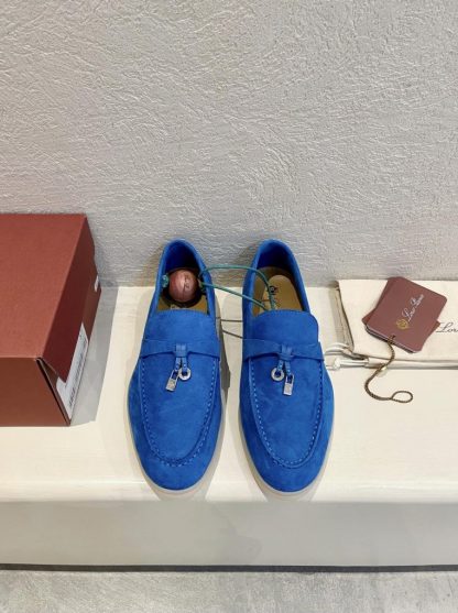 Replica Loro Piana Summer Charms Walk Moccasin Women's Suede Loafer #3146