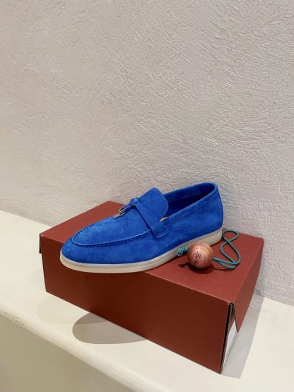  Loro Piana Summer Charms Walk Moccasin Women's Suede Loafer #3146 - Image 3