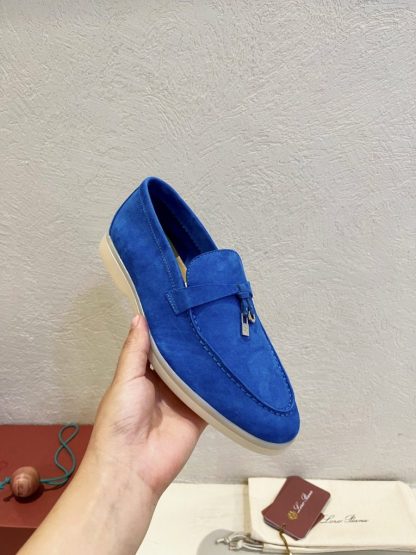  Loro Piana Summer Charms Walk Moccasin Women's Suede Loafer #3146 - Image 6
