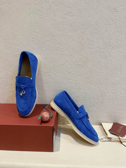  Loro Piana Summer Charms Walk Moccasin Women's Suede Loafer #3146 - Image 7
