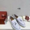  Loro Piana Summer Charms Walk Moccasin Women's Suede Loafer #3142 - Image 6