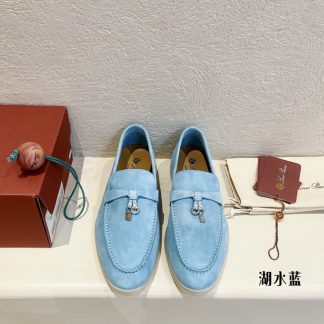 Replica Loro Piana Summer Charms Walk Moccasin Women's Suede Loafer #3141