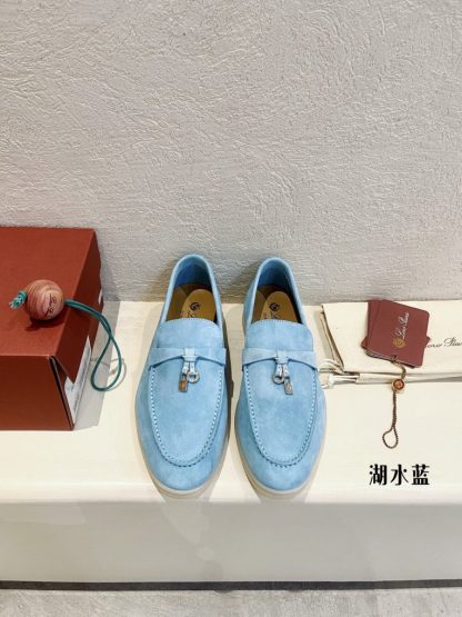 Replica Loro Piana Summer Charms Walk Moccasin Women's Suede Loafer #3141
