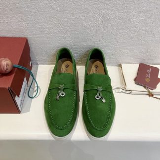 Replica Loro Piana Summer Charms Walk Moccasin Women's Suede Loafer #3138
