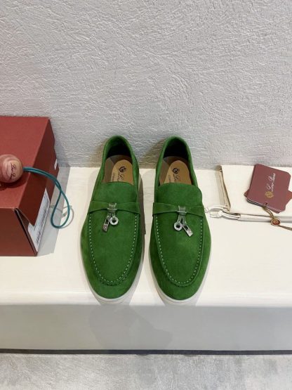 Replica Loro Piana Summer Charms Walk Moccasin Women's Suede Loafer #3138