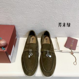 Replica Loro Piana Summer Charms Walk Moccasin Women's Suede Loafer #3137