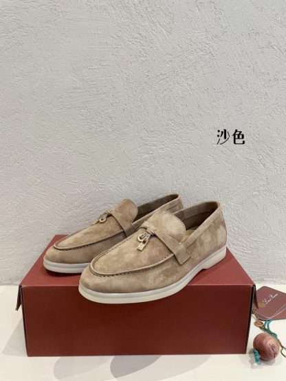  Loro Piana Summer Charms Walk Moccasin Women's Suede Loafer #3129 - Image 2