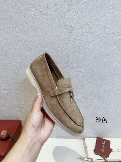  Loro Piana Summer Charms Walk Moccasin Women's Suede Loafer #3129 - Image 7