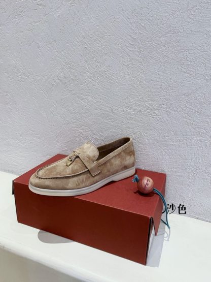  Loro Piana Summer Charms Walk Moccasin Women's Suede Loafer #3129 - Image 4