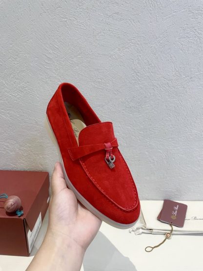 Loro Piana Summer Charms Walk Moccasin Women's Suede Loafer #3131 - Image 8