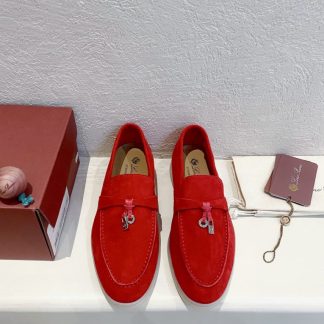 Replica Loro Piana Summer Charms Walk Moccasin Women's Suede Loafer #3131