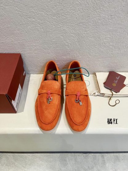 Replica Loro Piana Summer Charms Walk Moccasin Women's Suede Loafer #3130