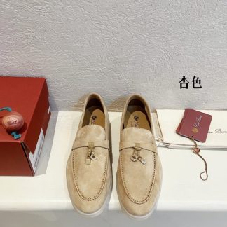Replica Loro Piana Summer Charms Walk Moccasin Women's Suede Loafer #3128