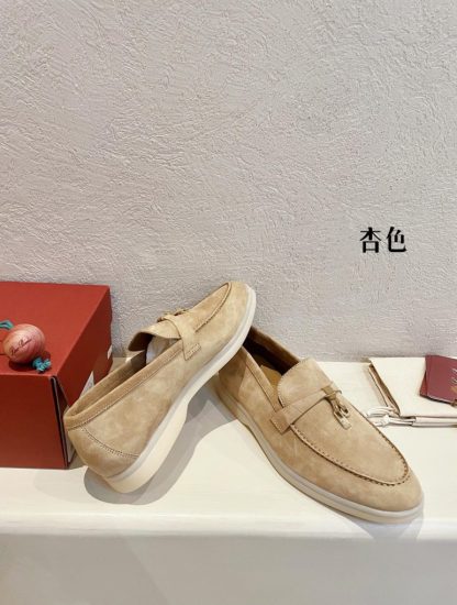  Loro Piana Summer Charms Walk Moccasin Women's Suede Loafer #3128 - Image 5