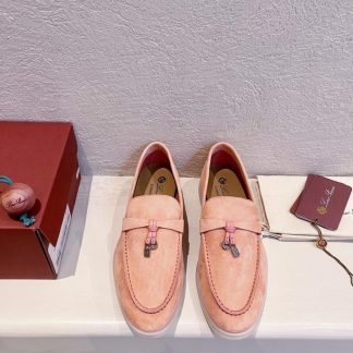 Replica Loro Piana Summer Charms Walk Moccasin Women's Suede Loafer #3125