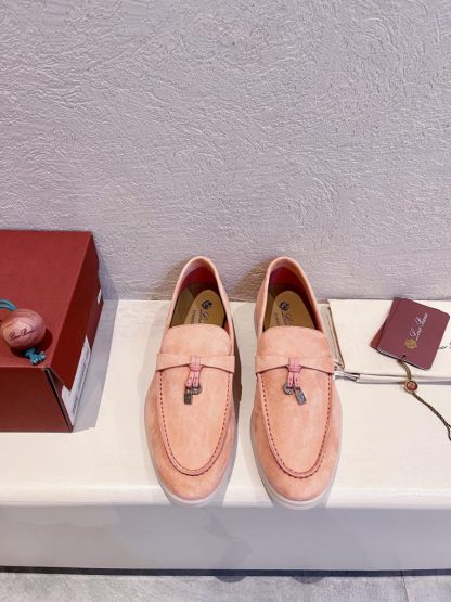Replica Loro Piana Summer Charms Walk Moccasin Women's Suede Loafer #3125