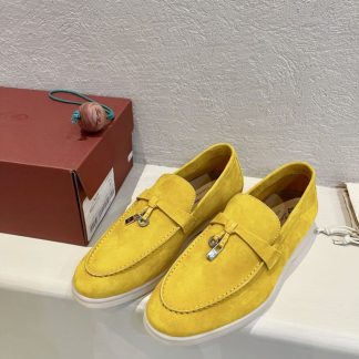 Replica Loro Piana Summer Charms Walk Moccasin Women's Suede Loafer #3124